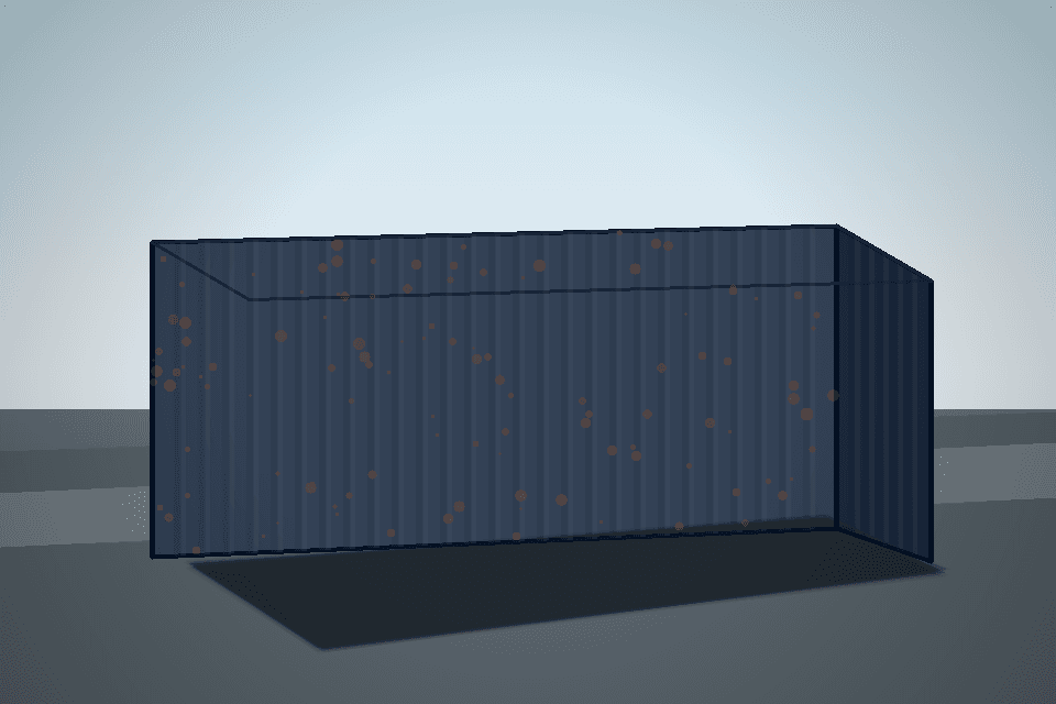 Lateral de contenedor 40 High Cube seco