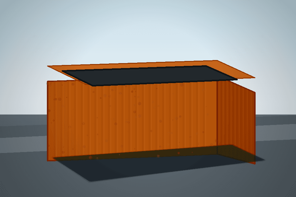 Flat rack 40 pies para carga de proyecto