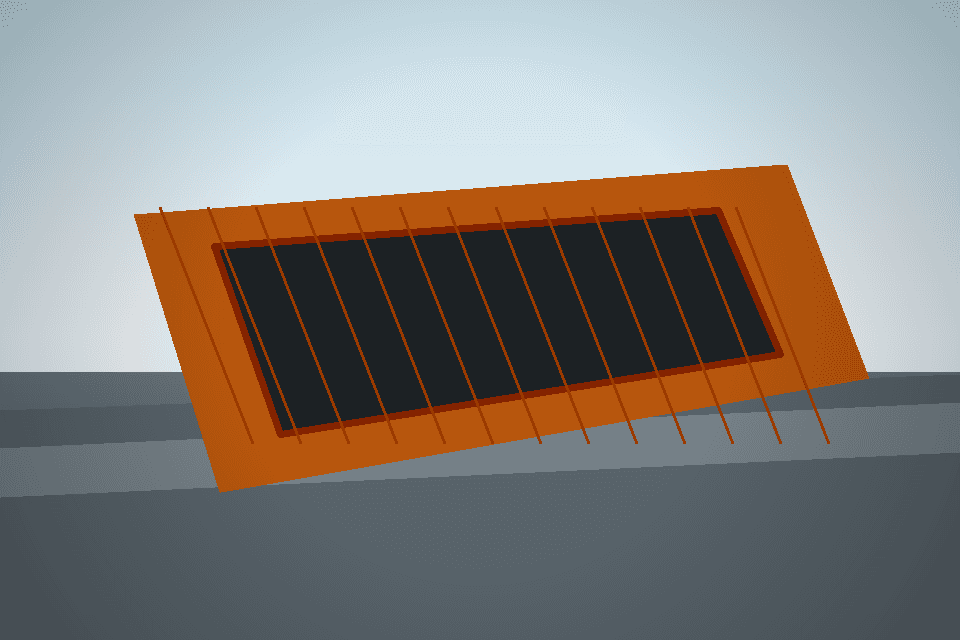 Detalle superior de flat rack 40 pies